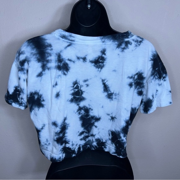 SMALL BLUE TIE DYE CROP TOP SHORT SLEEVE - Picture 4 of 10
